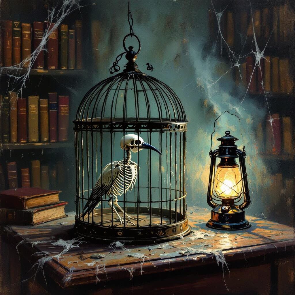 A haunted birdcage 