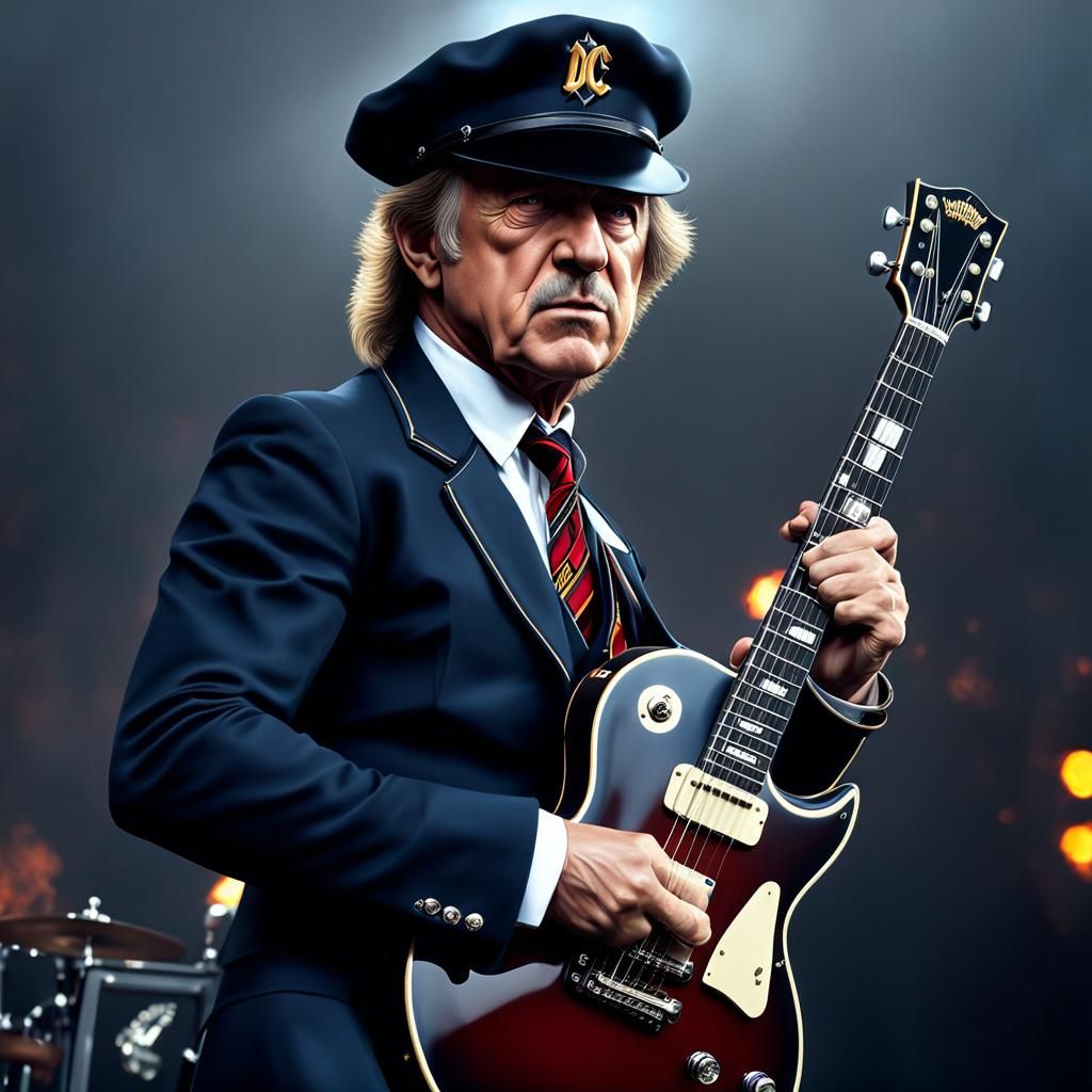 Guitarist (Supposed to be Angus out of AC/DC lol) - AI Generated ...