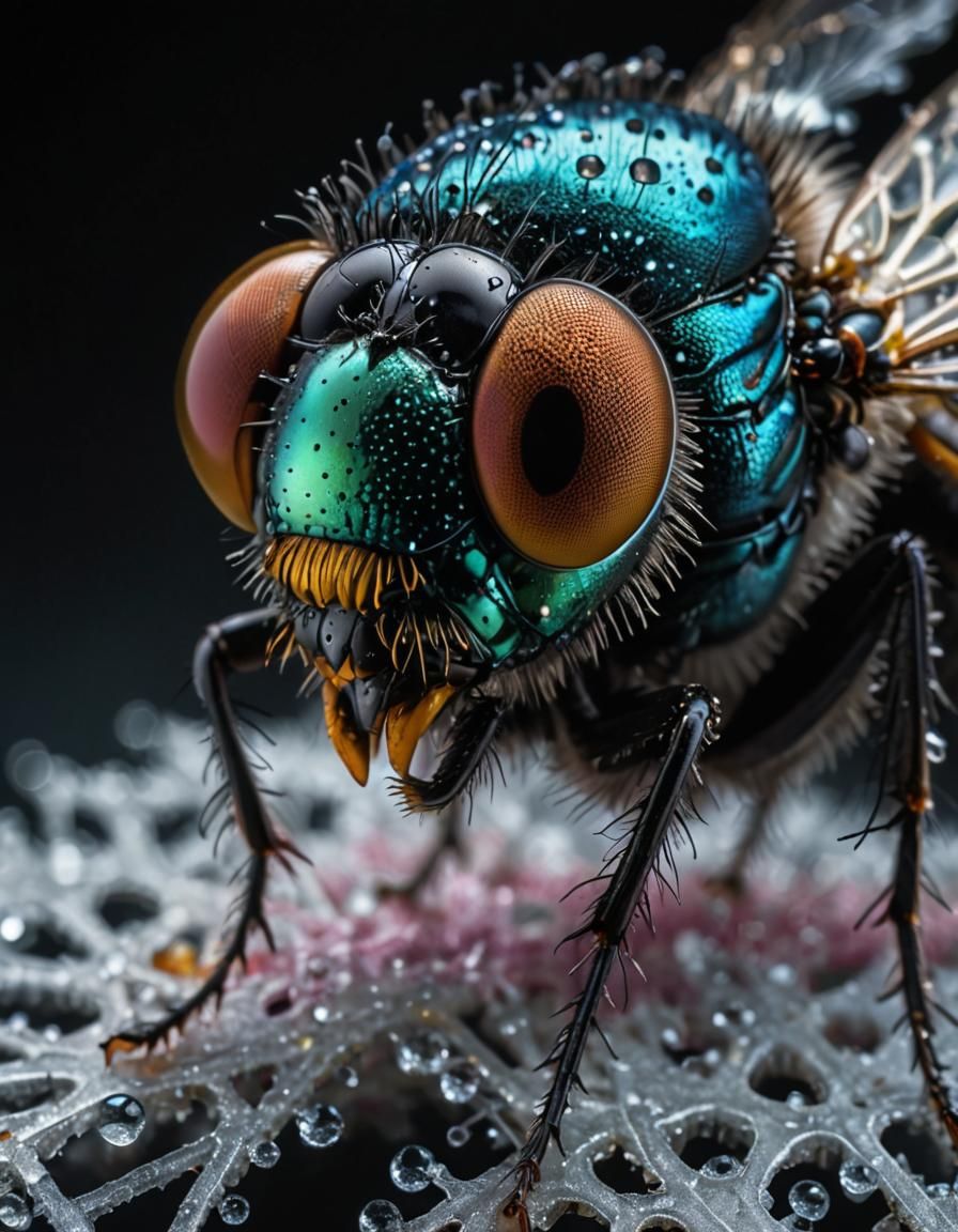 Up close housefly!   by @Hit moments