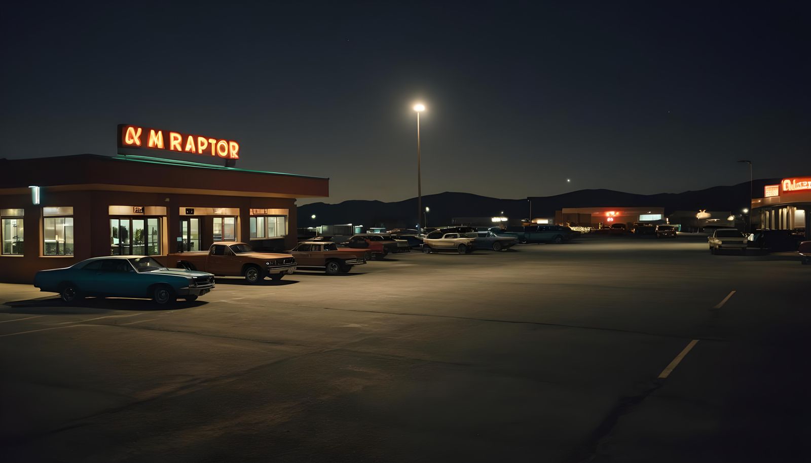 Mostly Empty Bar Parking Lot Small Town Modern America Night Eye mostly-empty-bar-parking-lot-small-town-modern-america-night-eye