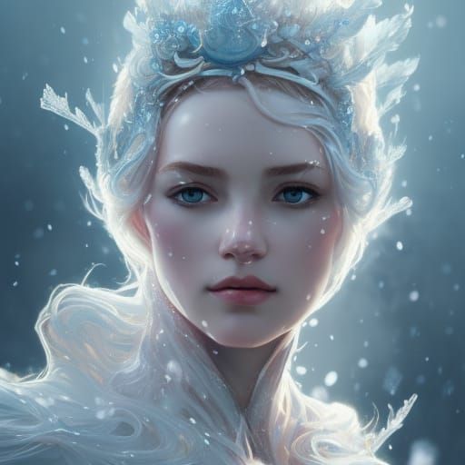 Snow girl - AI Generated Artwork - NightCafe Creator