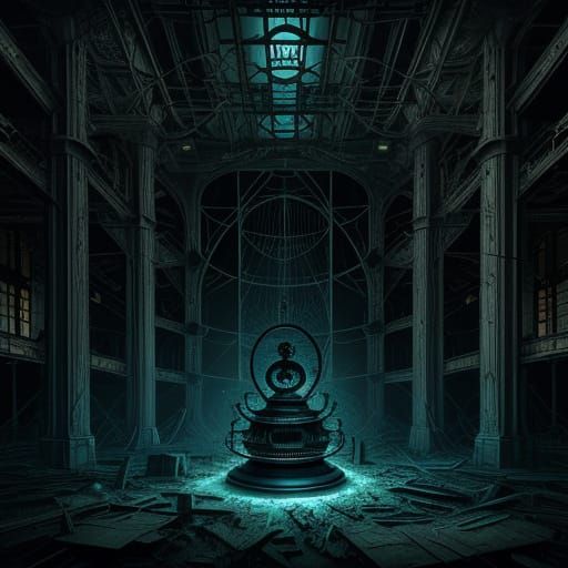 Surreal Eerie Object in Abandoned Lab