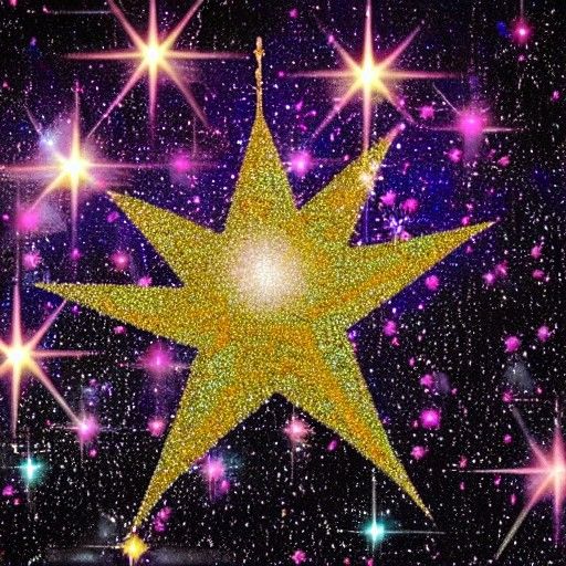 The libra star sign in a sparkly and glittery scene full of ...