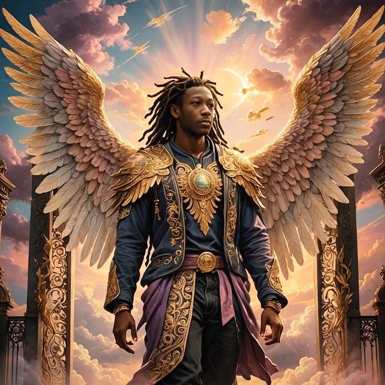 Black male angel