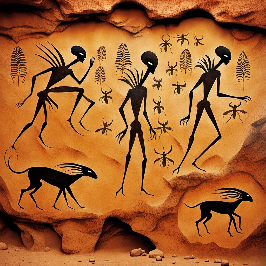 Cave painting  by @Mumush