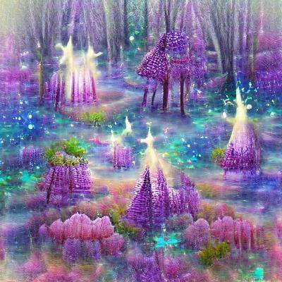 Mystical sparkle forest