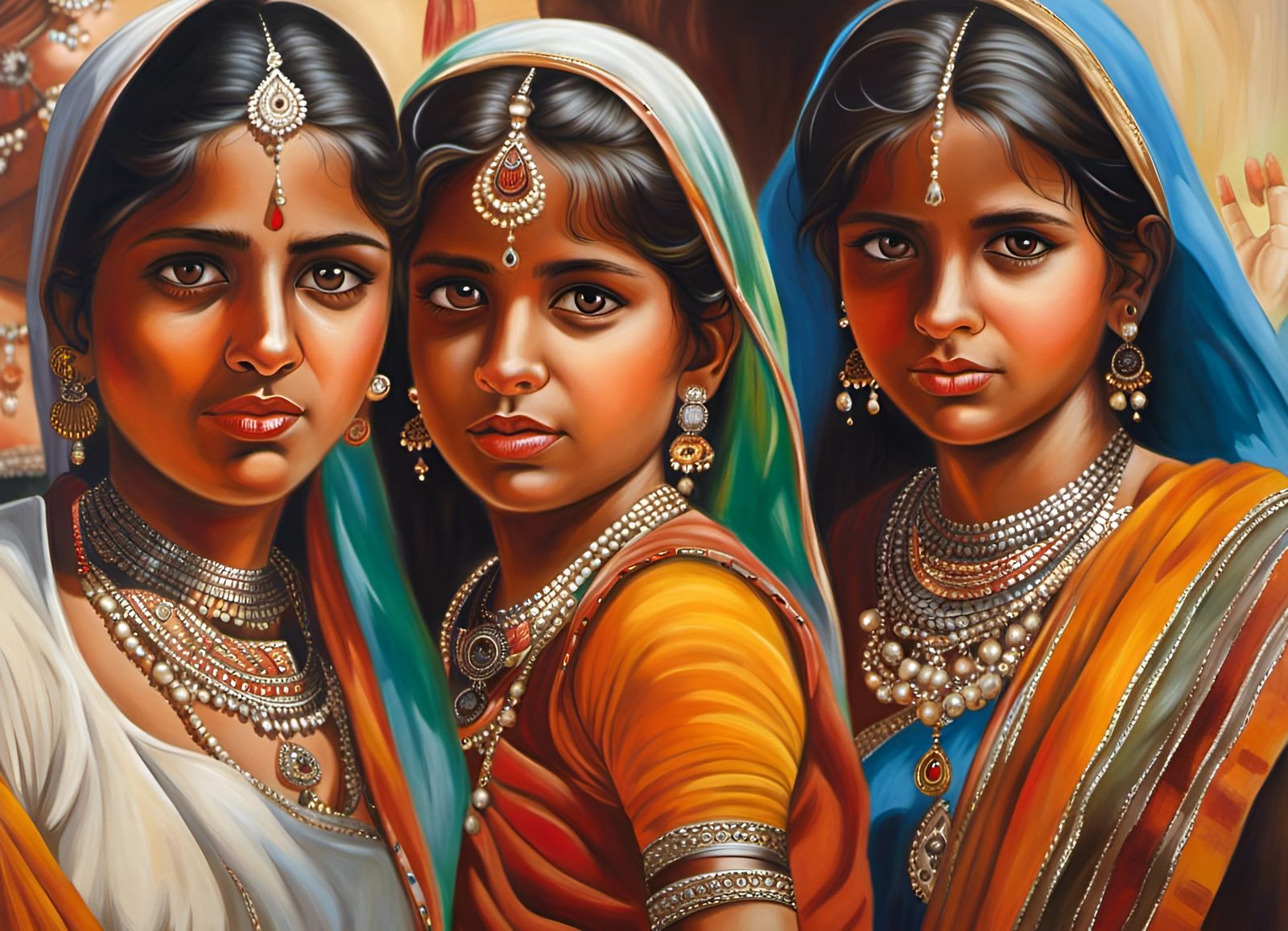 Rajastani traditional village girls - AI Generated Artwork - NightCafe ...