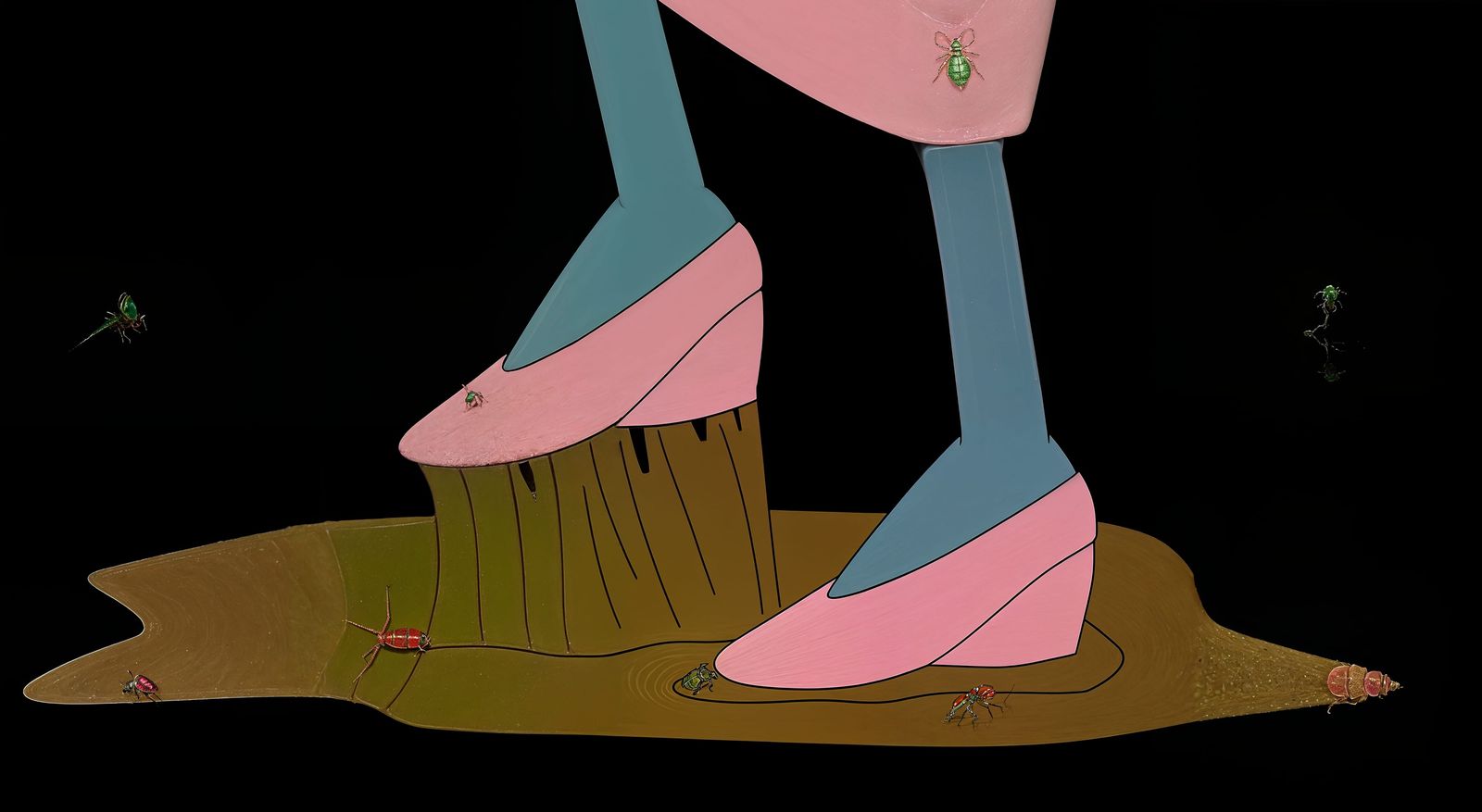 Jewel the Beetle stuck in mud