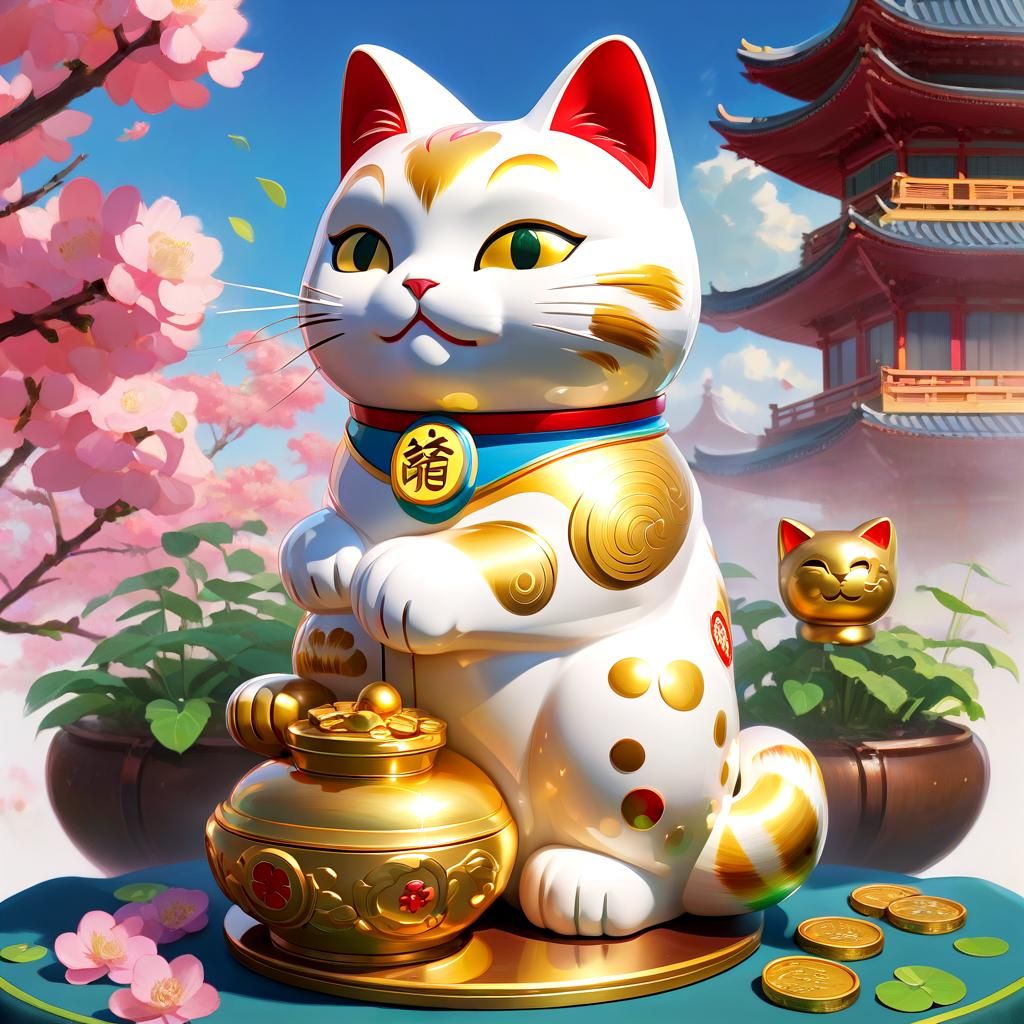 Lucky cat  by @What Is Life