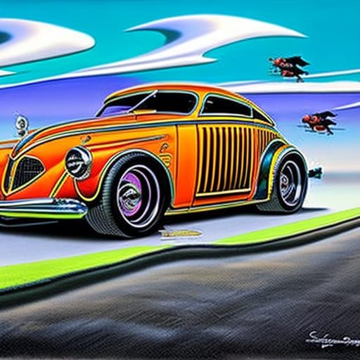 Rat Rod Rat Fink Mobile Speedster ., Artwork by Ed Roth, Ger...