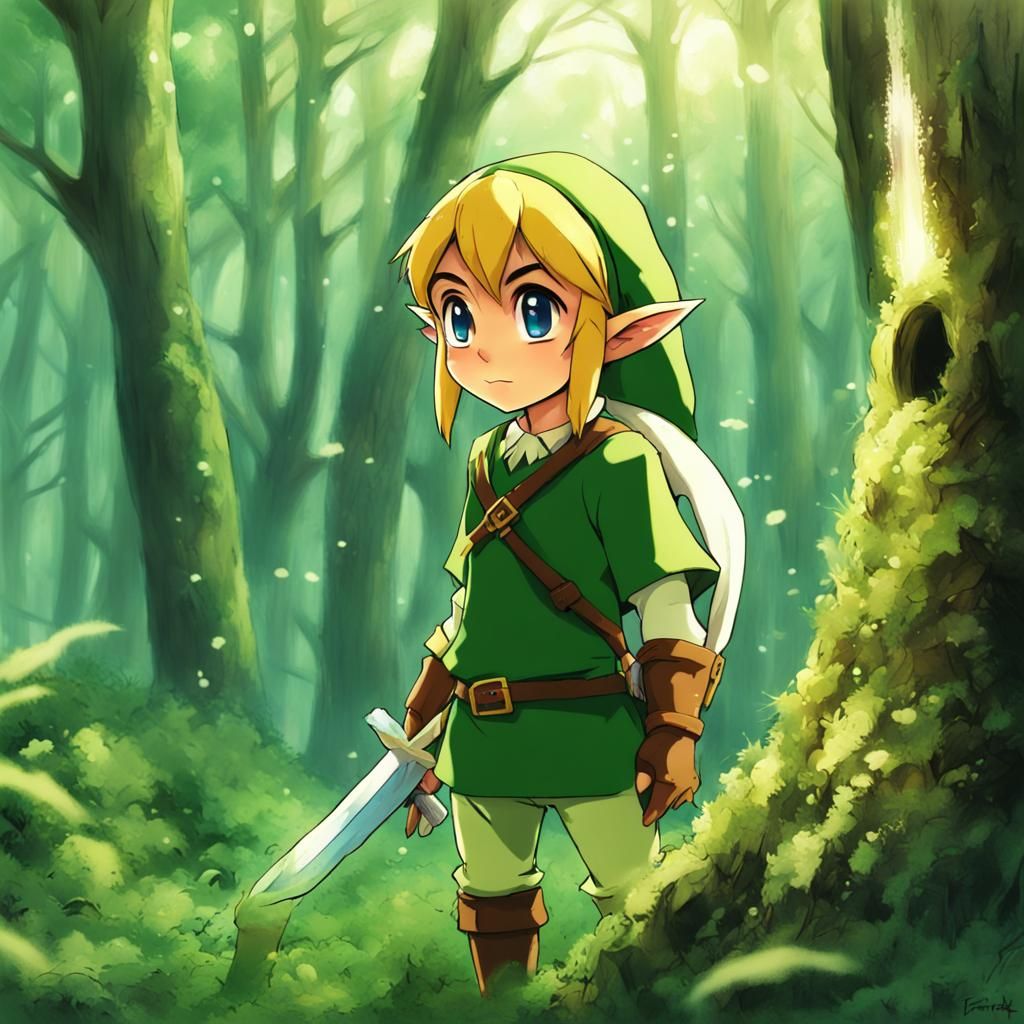 Link, in korok forest