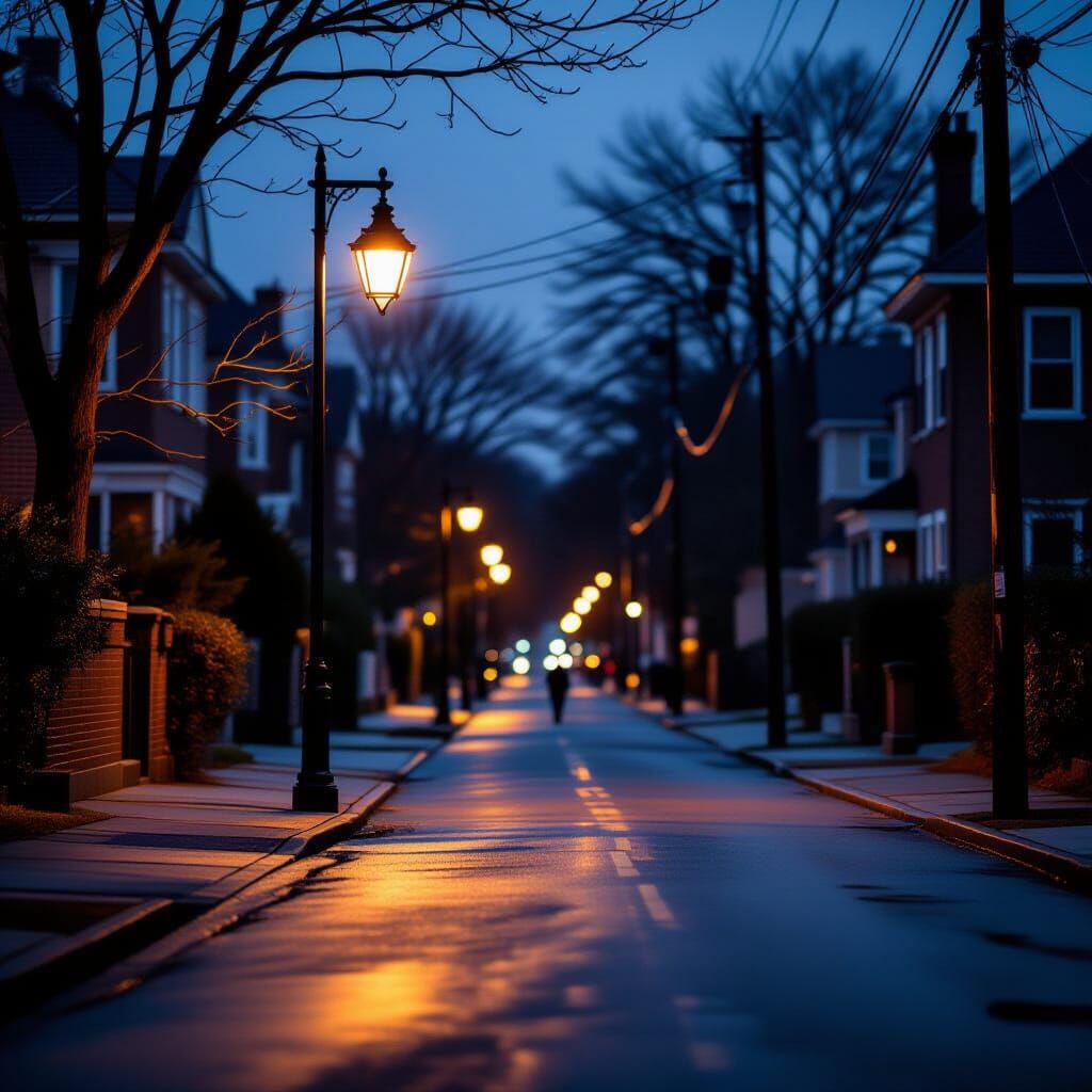 Quiet Street on Yom Kippur Evening