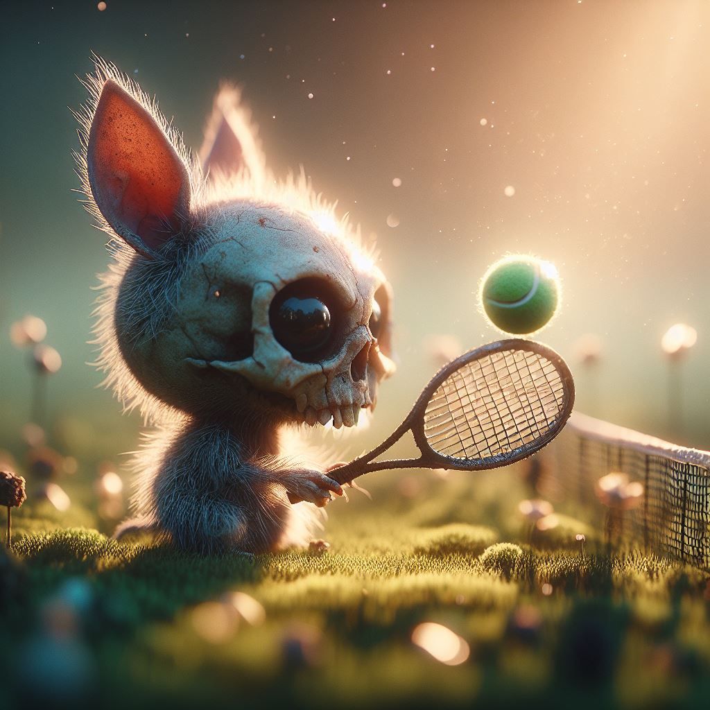 Spooky guy likes Tennis