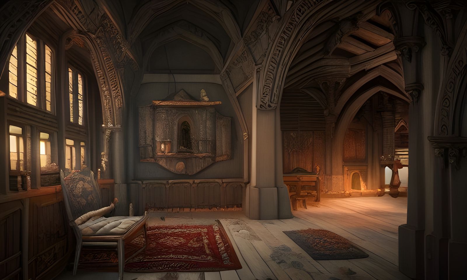 Whimsical Medieval Interior  undefined