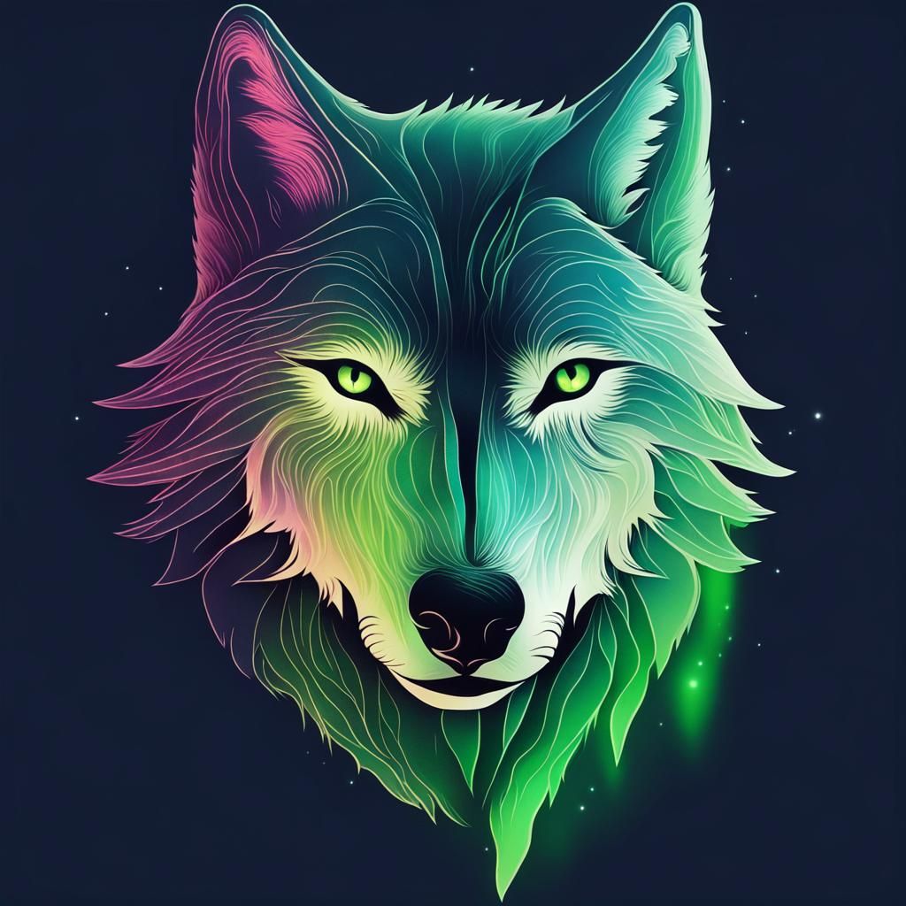 wolf borealis - AI Generated Artwork - NightCafe Creator