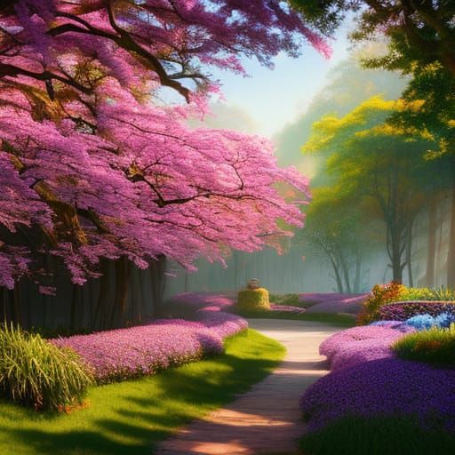 Flower Garden - AI Generated Artwork - NightCafe Creator