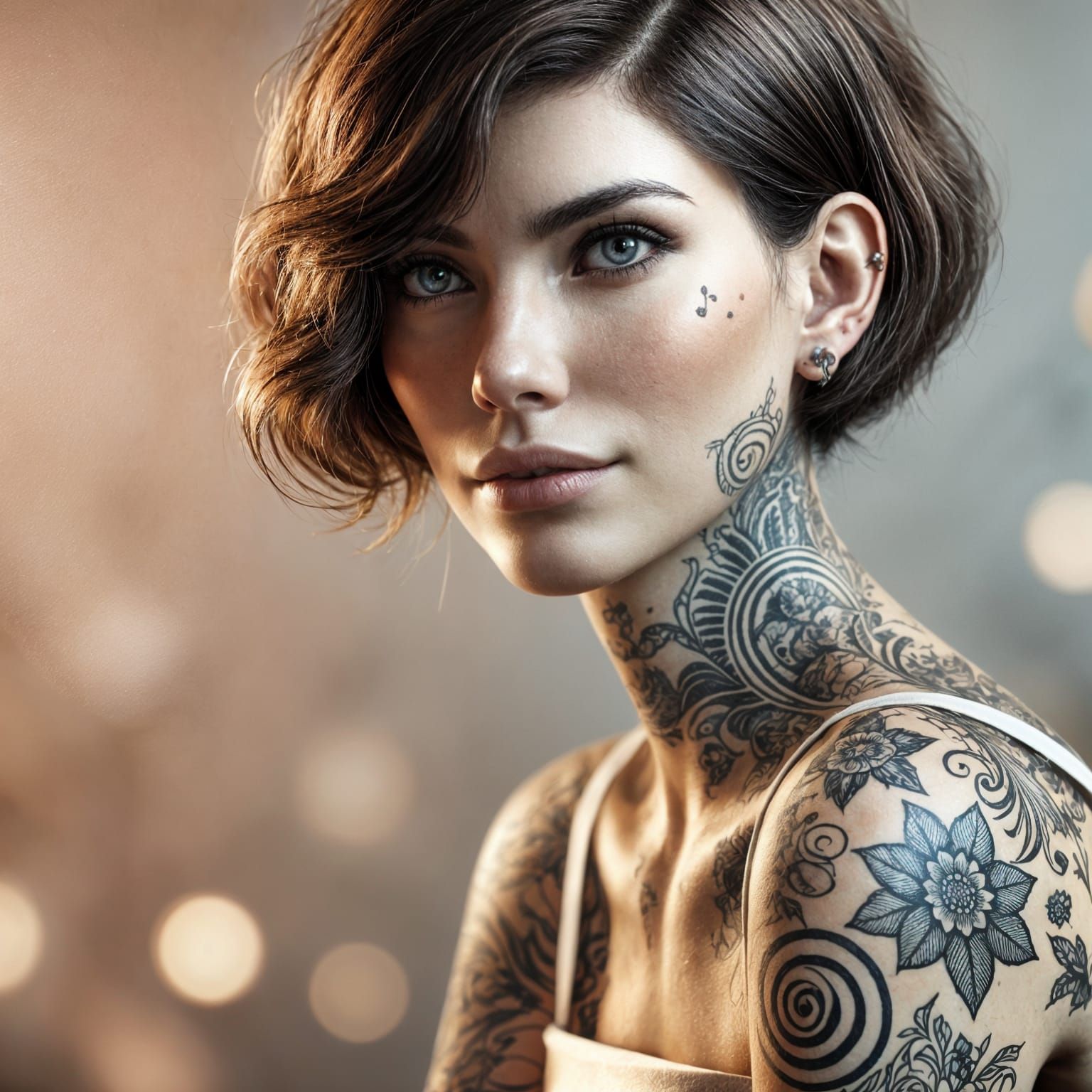 Tattooed woman