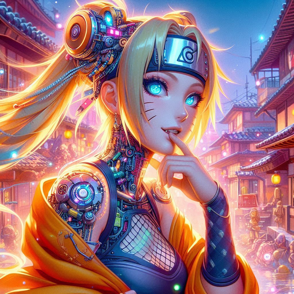 anime Beatmania IIDX artwork illustration female naruto, hea...