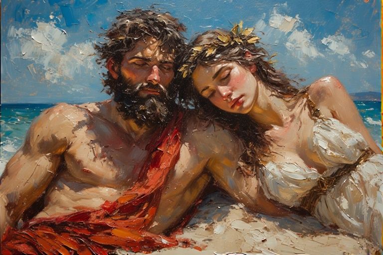 Ares and Aphrodite Relaxing