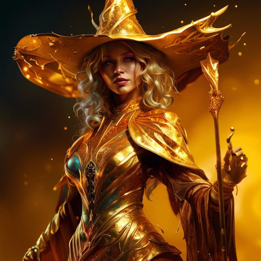 The Golden Witch - AI Generated Artwork - NightCafe Creator