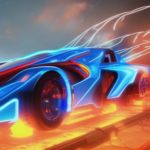 red lightning racing blue lightning