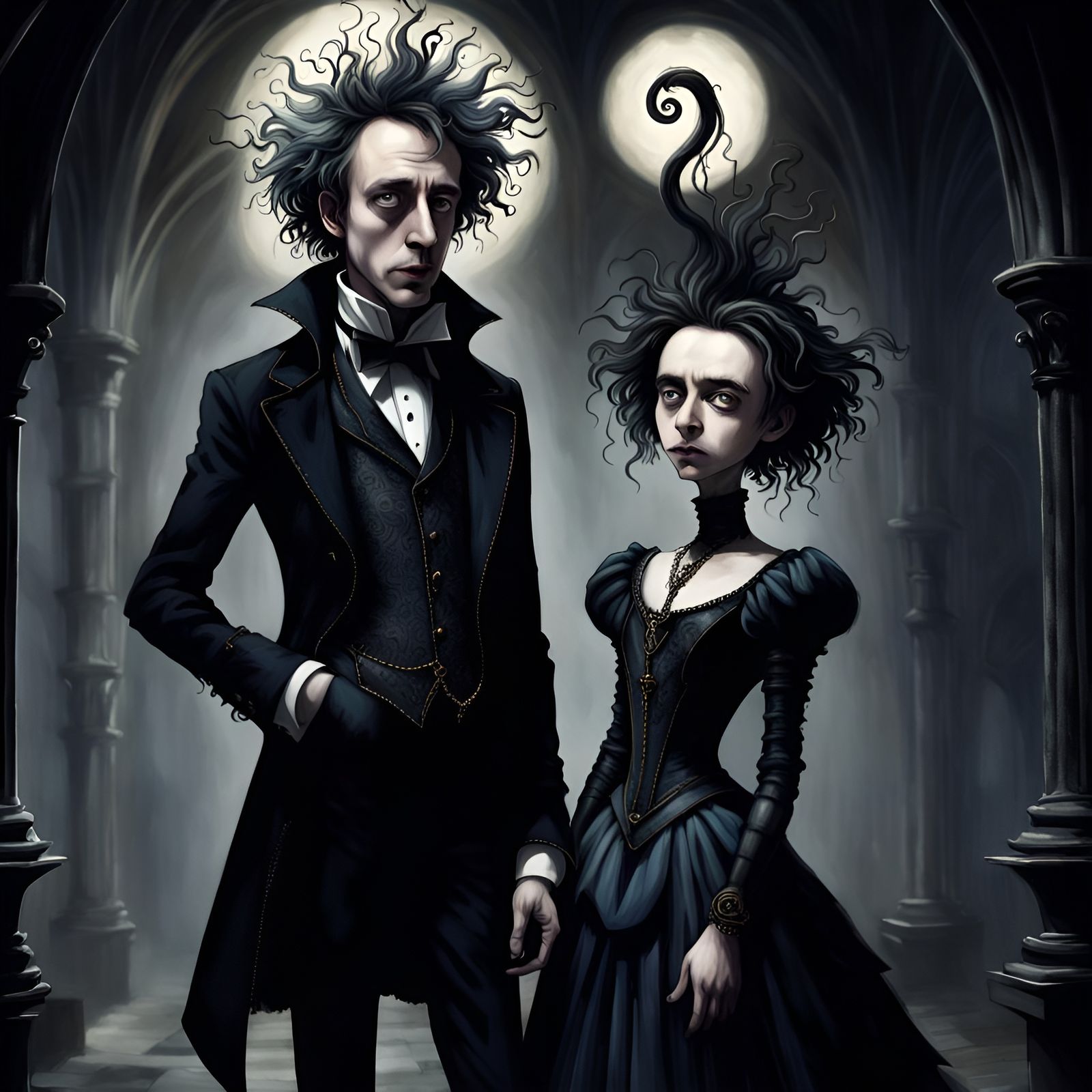 Achilles Mortimer Tim Burton gothic art synesthesia mysterious dark