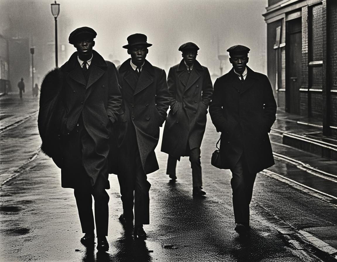 East London street scene, poor young men, 1960s, Don McCulli...