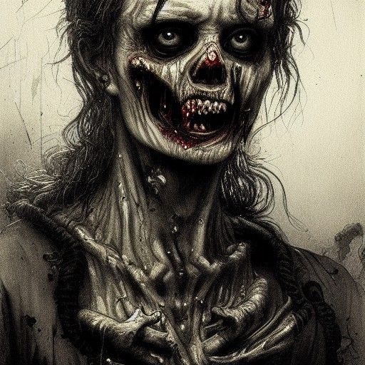 Zombie Portrait, high detailed, 50mm shot