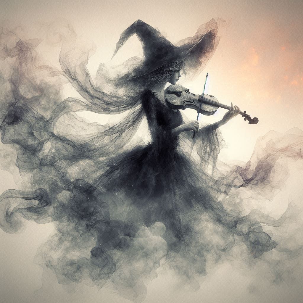 double exposure beautiful fantasy DALL-E 3 portrait landscape..