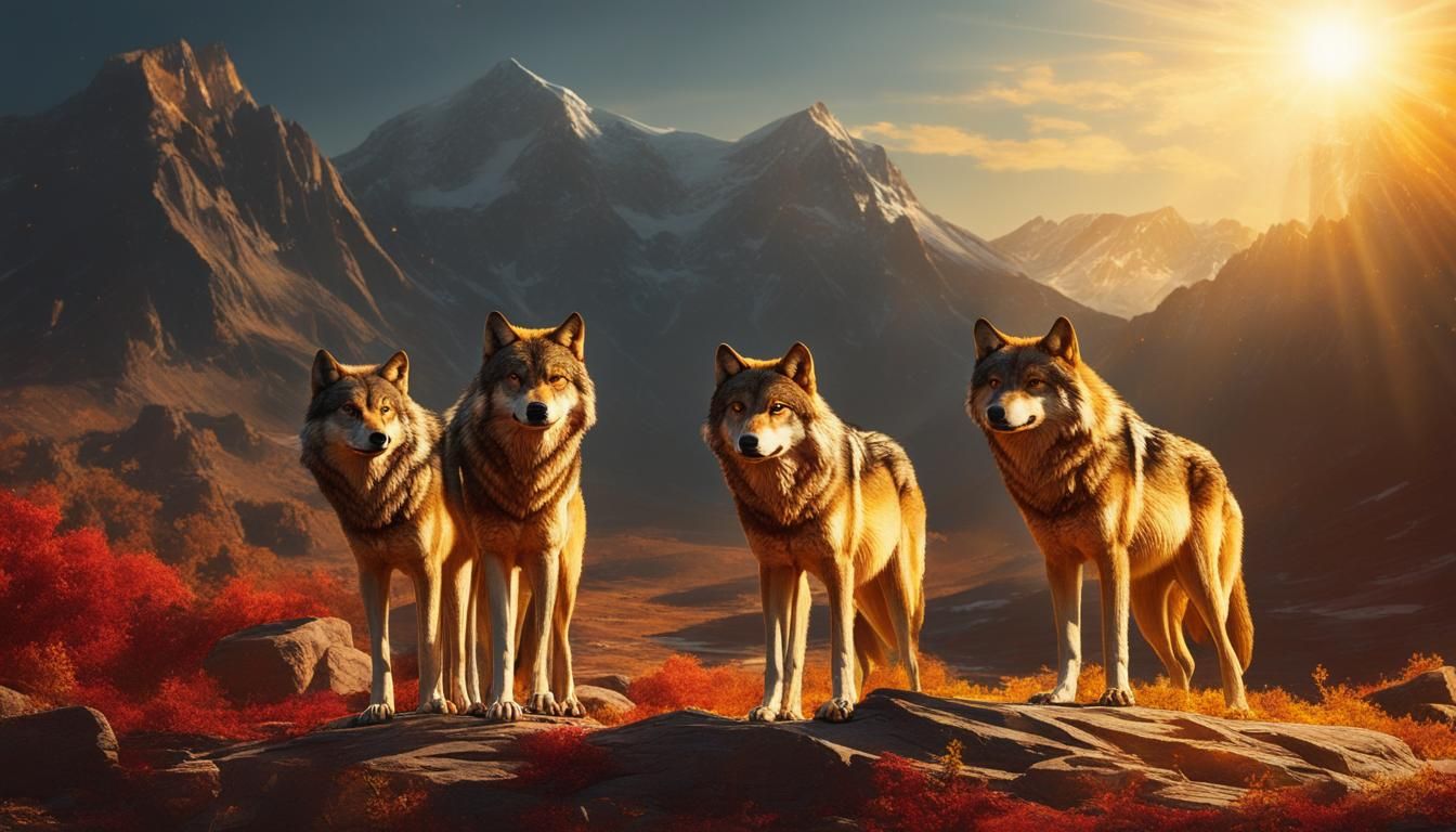 1:100 Glasstank Diorama - Wolves and the Sky