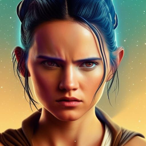 rey from star wars cosmic - AI Generated Artwork - NightCafe Creator