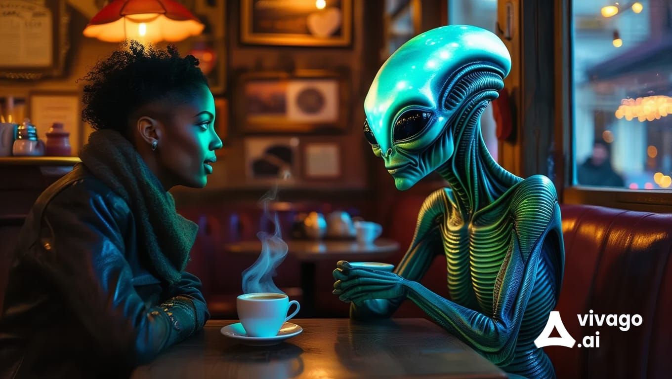 Coffe wit alien