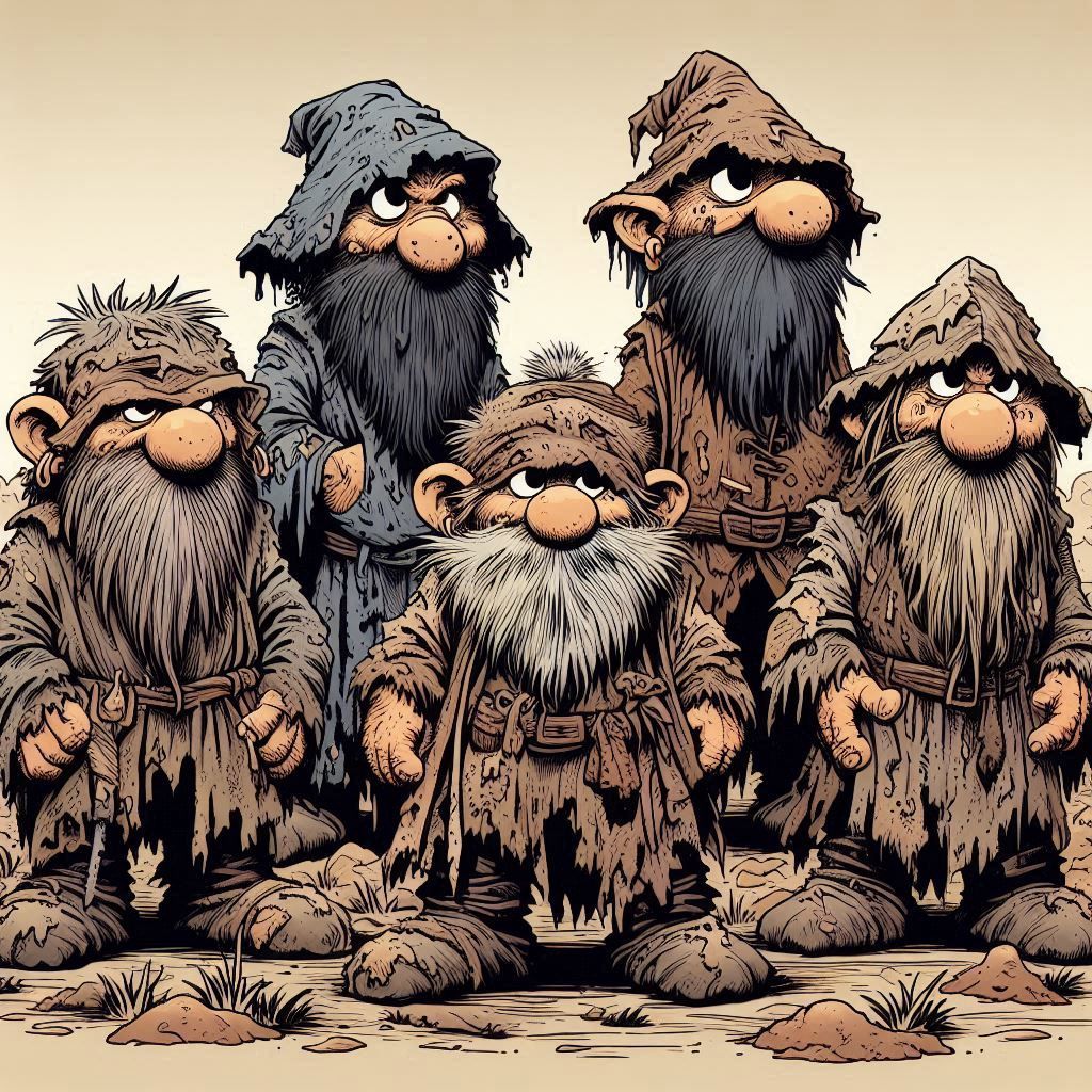 Philbert, Norbert, Kilbert, Tubert, and Jacbert: The Gully Dwarf Brothers
