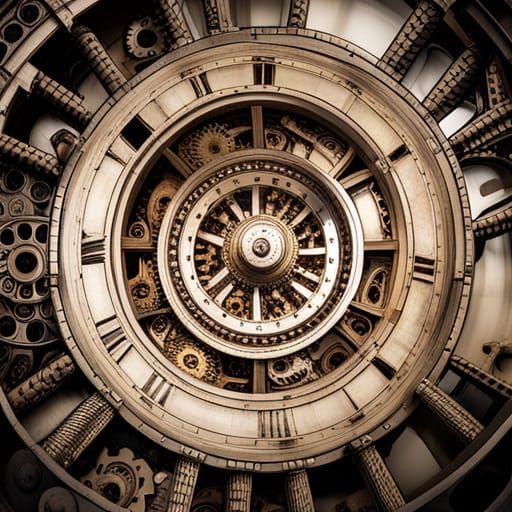 Tons of cogs, cogs everywhere you are inside of a giant gran...