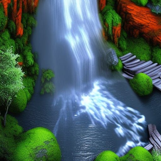 Inspiring Waterfall