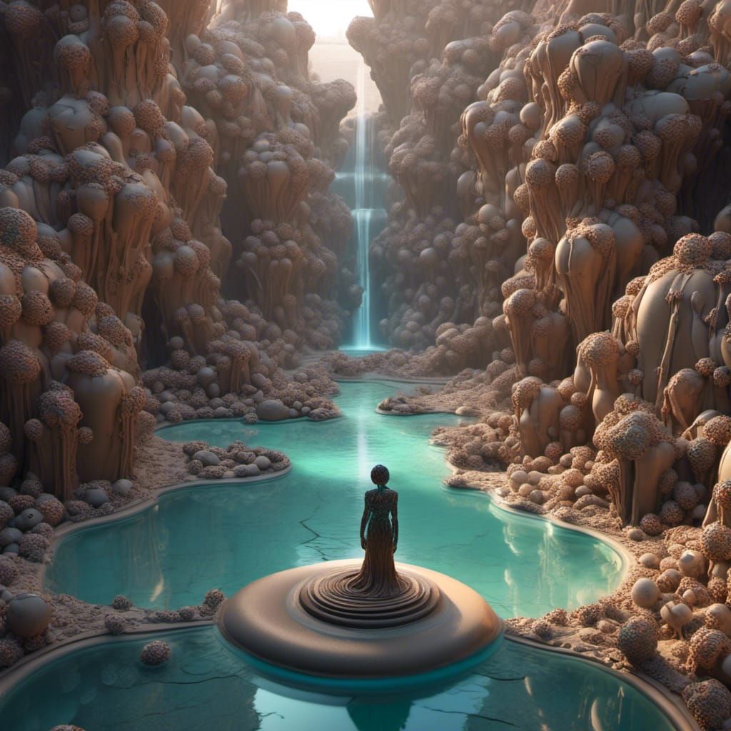 <lora:Spheres:1.0> A vast barren desert landscape stretches across the scene, with rolling sand dunes in the background. Dominating the fore...