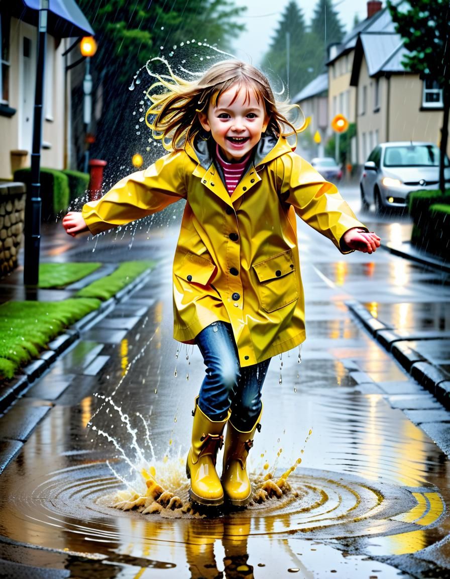 little Yellow raincoat  by @bloodiA
