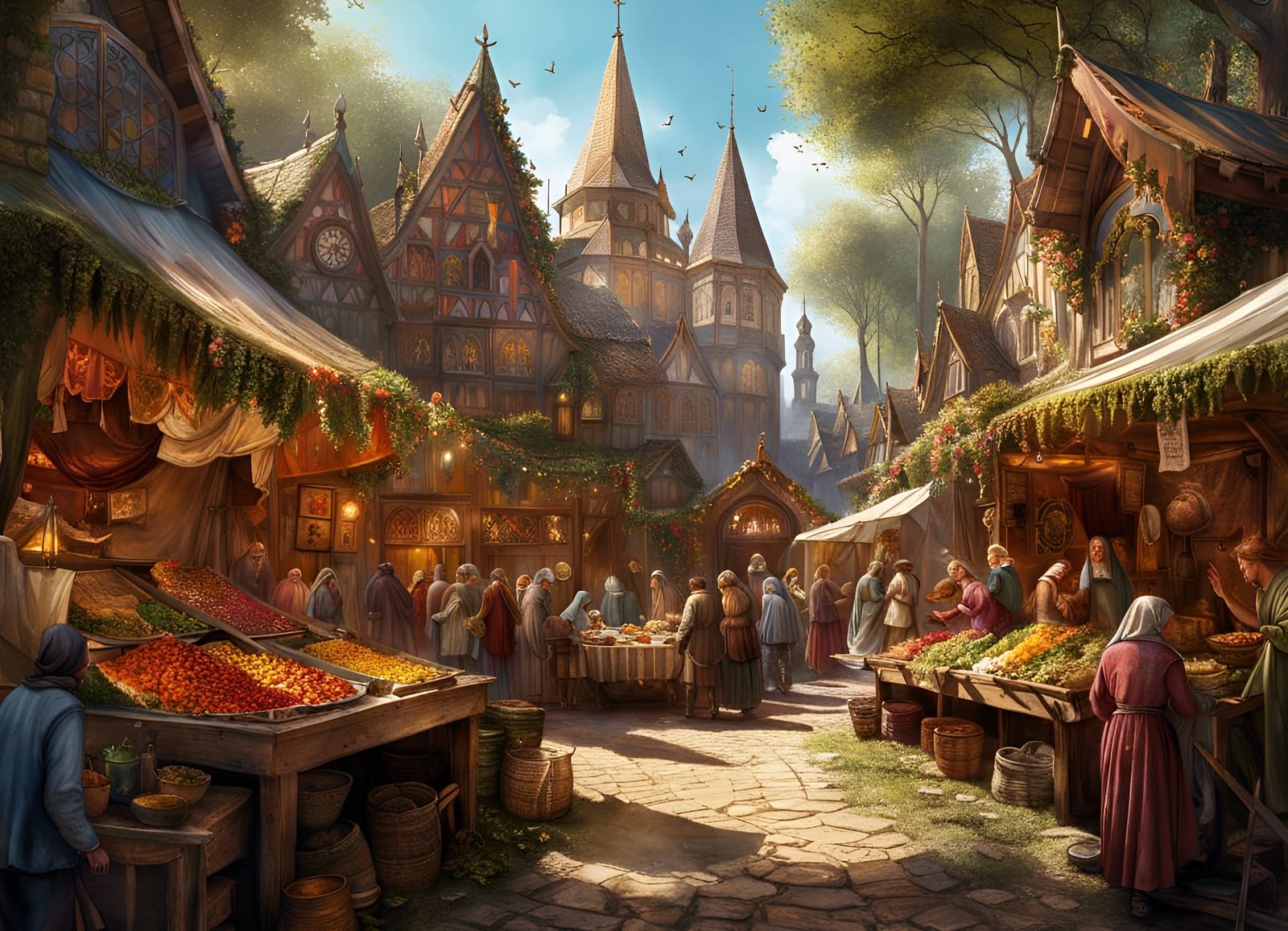 Medieval Market  by @Plommo