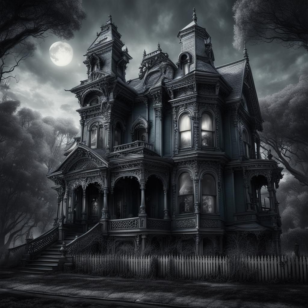 A creepy Victorian House - AI Generated Artwork - NightCafe Creator