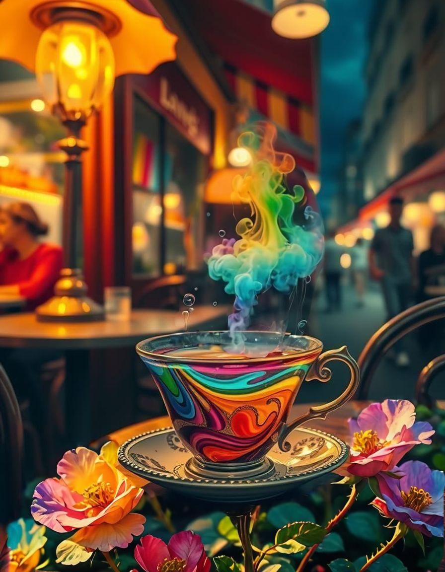 The coffee in Rainbow Café.  by @Jahrmu 