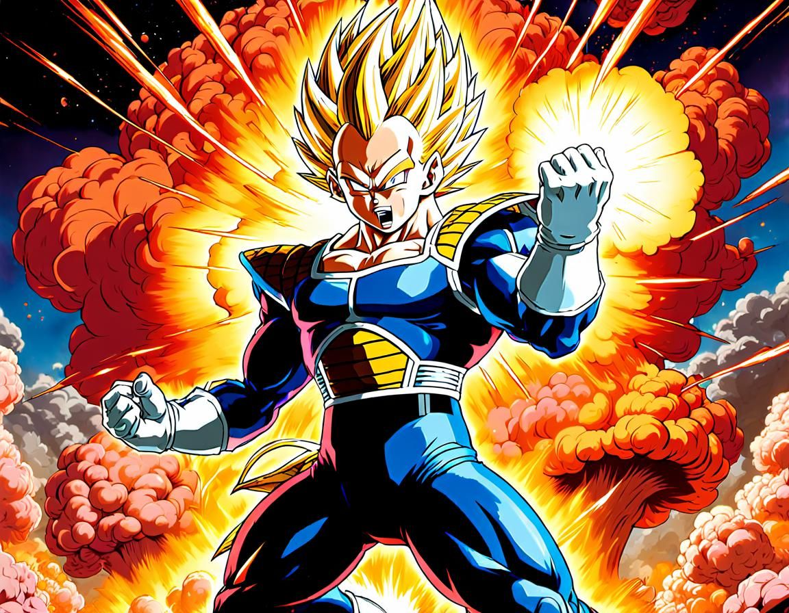 Vegeta the Saiyan Prince (Dragonball Z)  by @Gothic Art N Stuff