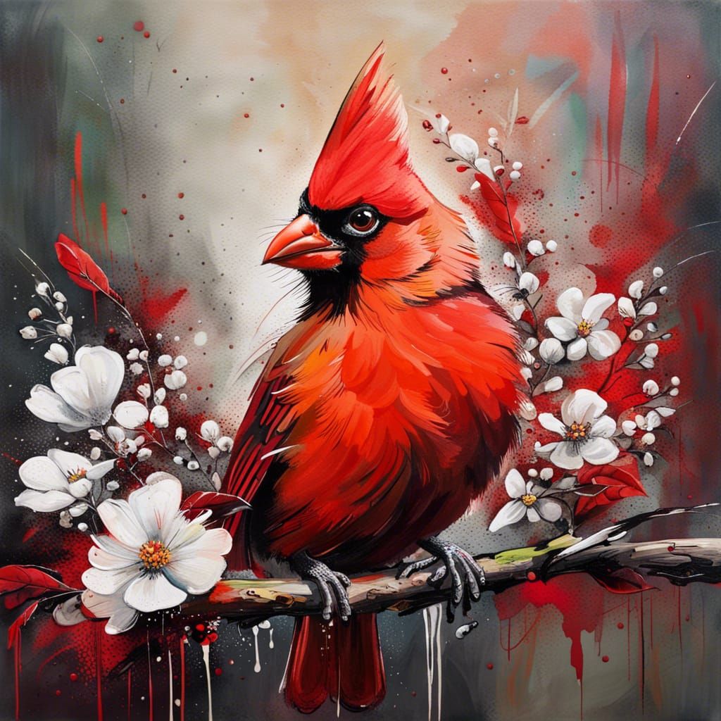 Vibrant cardinal  by @Dace