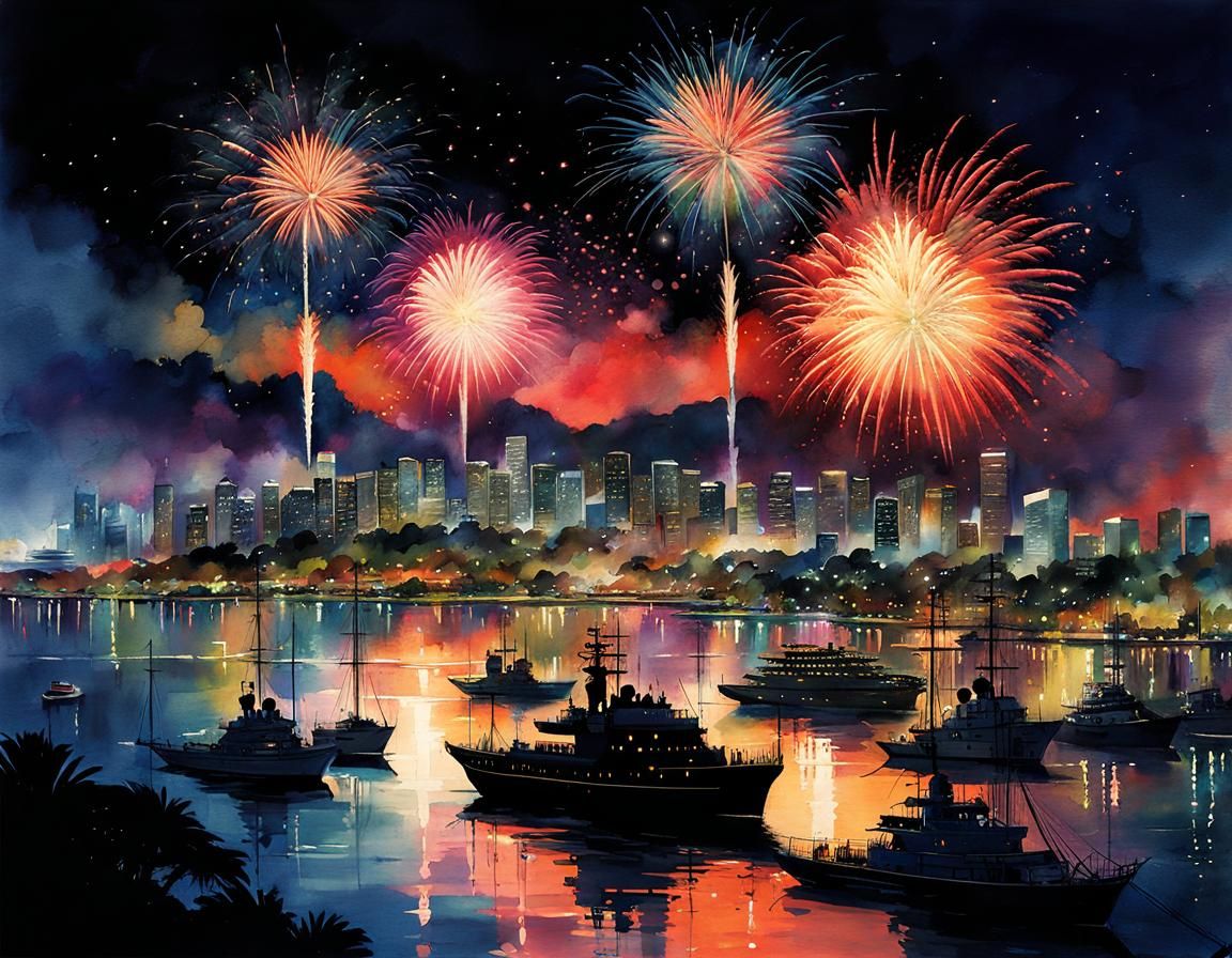 New Years fireworks   by @1cheesepuff