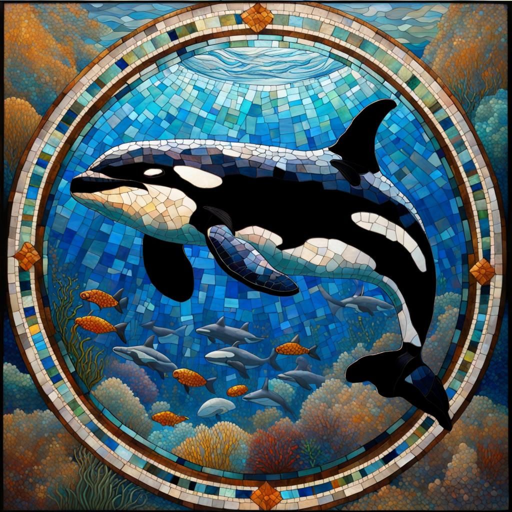 Orca Mosaic  by @Cersis