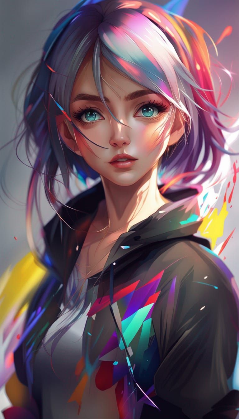 WLOP, digital art, anime woman, full body - AI Generated Artwork ...