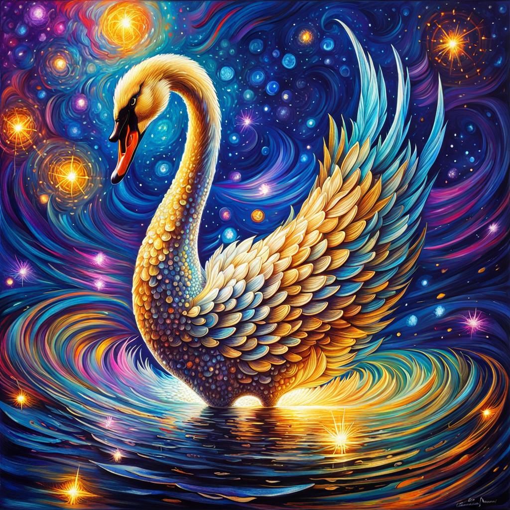 Colourful Swan