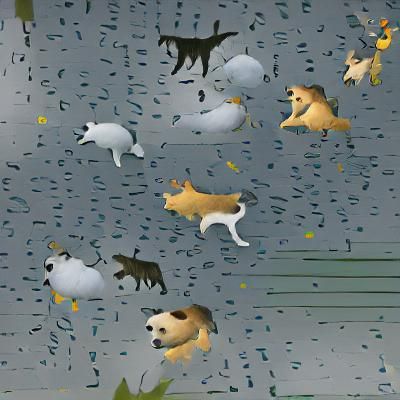 It's raining cats and dogs