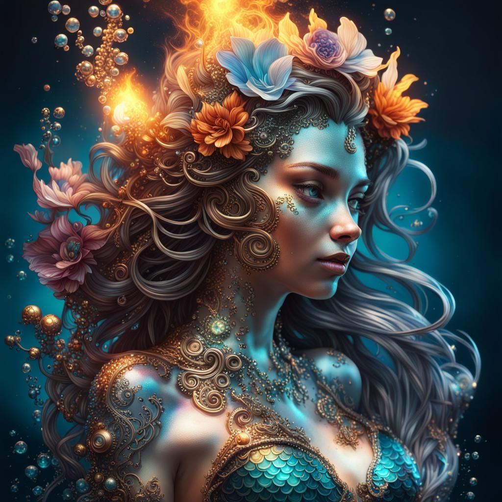 Mermaid Evolution - AI Generated Artwork - NightCafe Creator