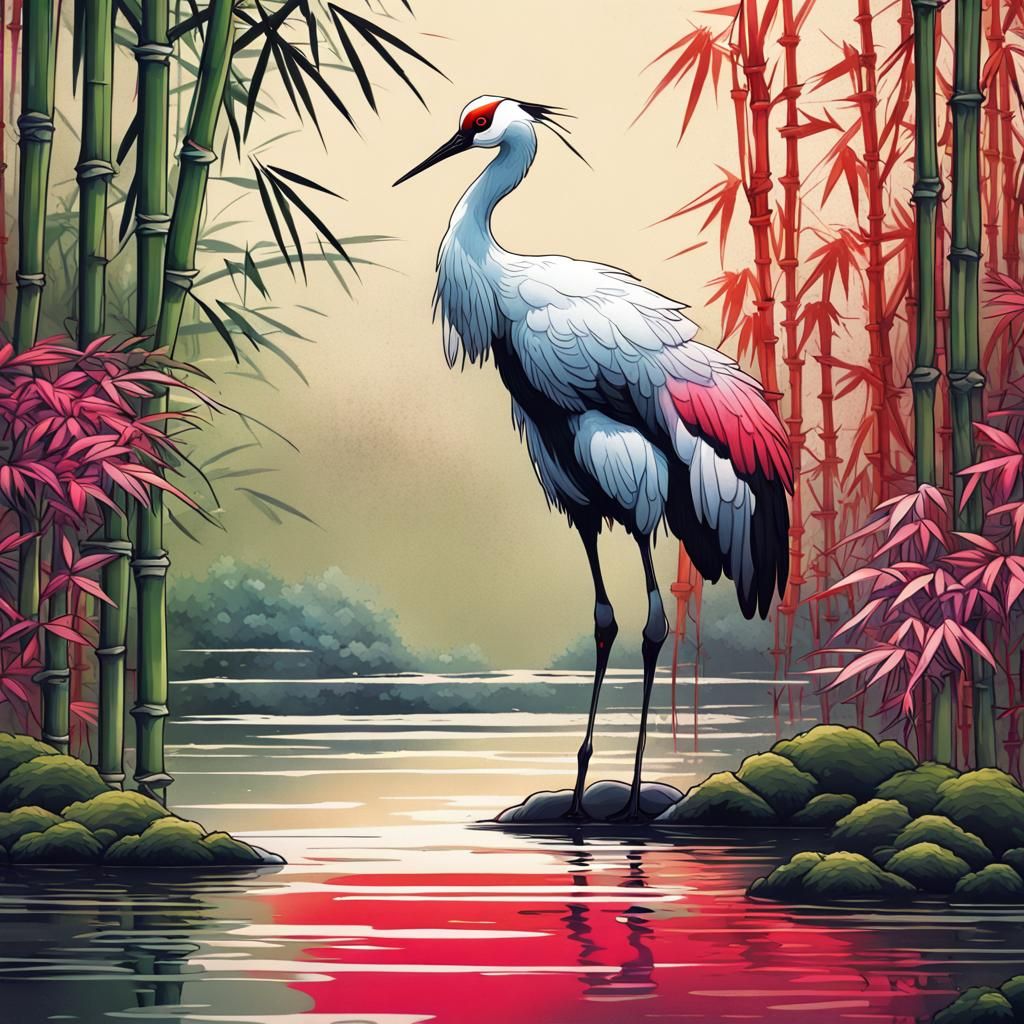 Japanese Crane  by @Muse