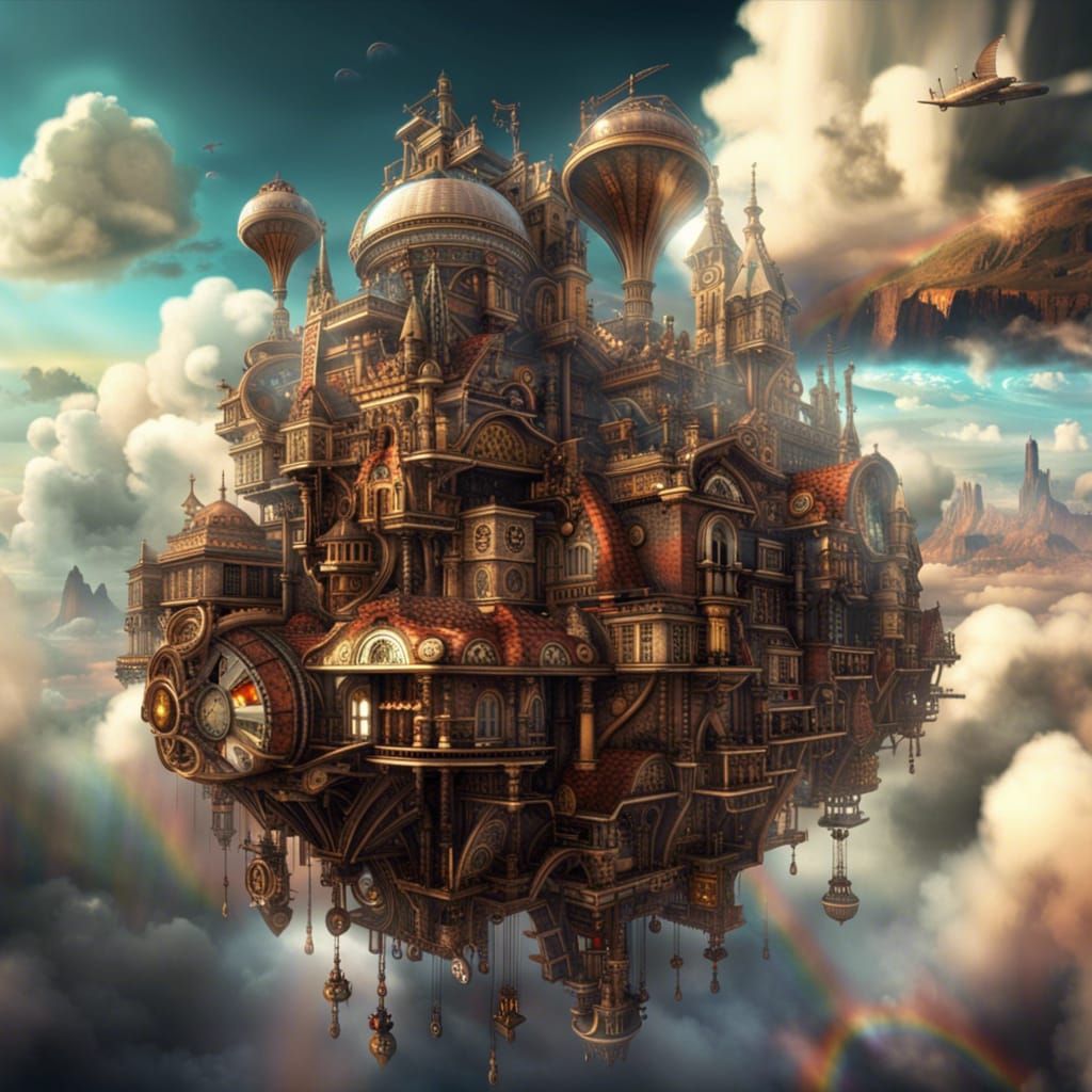 City in the sky   by @ArtBeat